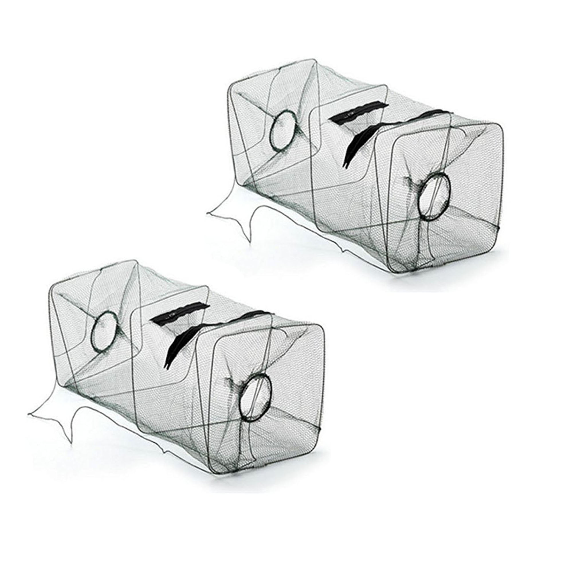 Foldable Fishing Net and Fish Minnow Trap 2 Pack
