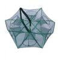 The Foldable Fishing Trap, Hand Casting Cage Crab Net, Foldable Fishing Mesh Trap, Crawfish Traps, Cylindrical Hexagon Crab Trap, Green Foldable Fishing Net