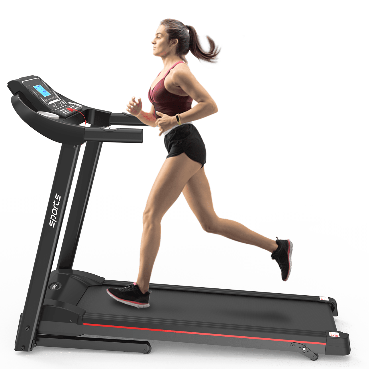 Foldable Fitshow App Incline Treadmill for Home Workout with Folding Design Electric Running