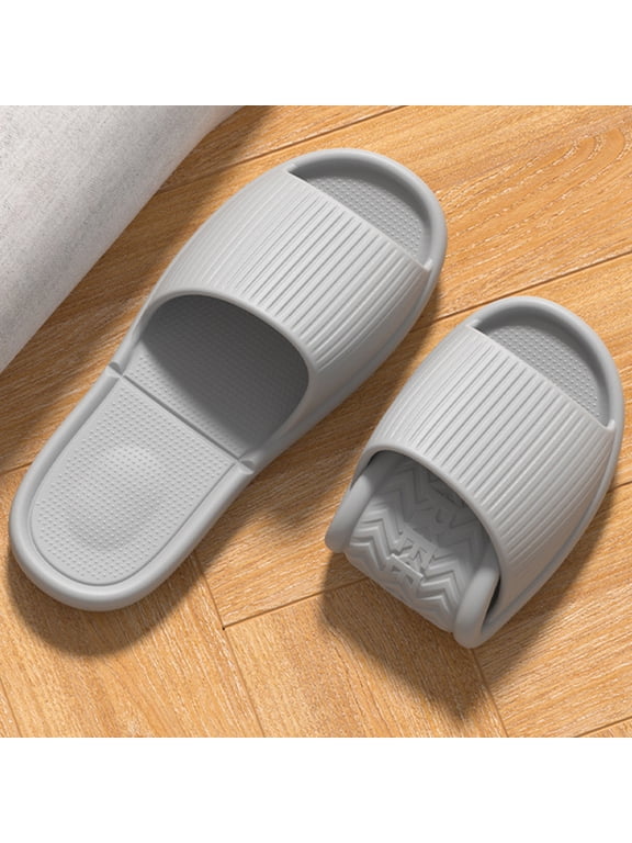 Foldable Flip Flops Shower Slippers for Women Lightweight Non-Slip Quick-Drying Water-Resistant EVA Travel Slides for Hotel Spa Pool Beach Dorm Indoor Outdoor Use,Gray 41(US-8)