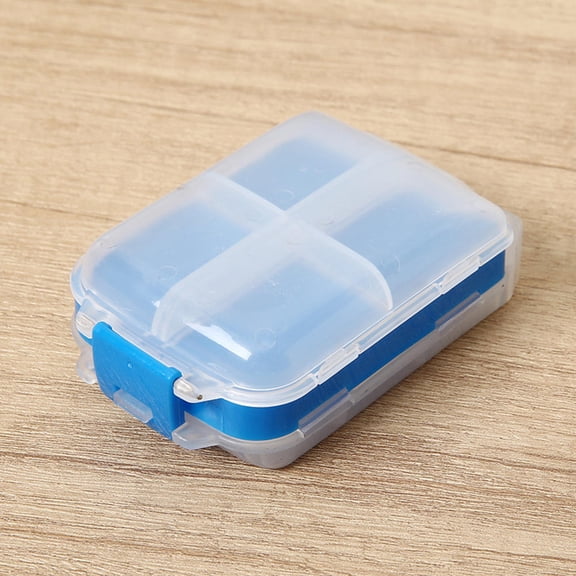 Foldable Flip-Top Pill Organizer Medicine Dispenser Medication Storage Organization Storage Box Large Capacity Storage Box
