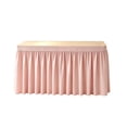 thumbnail image 1 of Foldable Floor Length Pleated Table Skirt Elegant Decorative Cover For Wedding Buffet Catering Party Stage Setup Home Event, 1 of 8