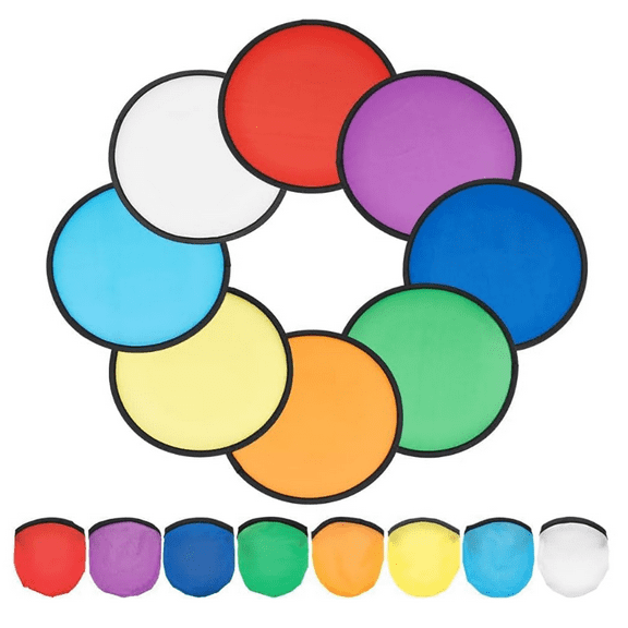 Foldable Flying Disc Fans Bulk 9.8 Inch DIY Handheld Cooling Fan Beach Flying Disc for Summer Outdoor Games Activities Birthday Wedding Party Favors