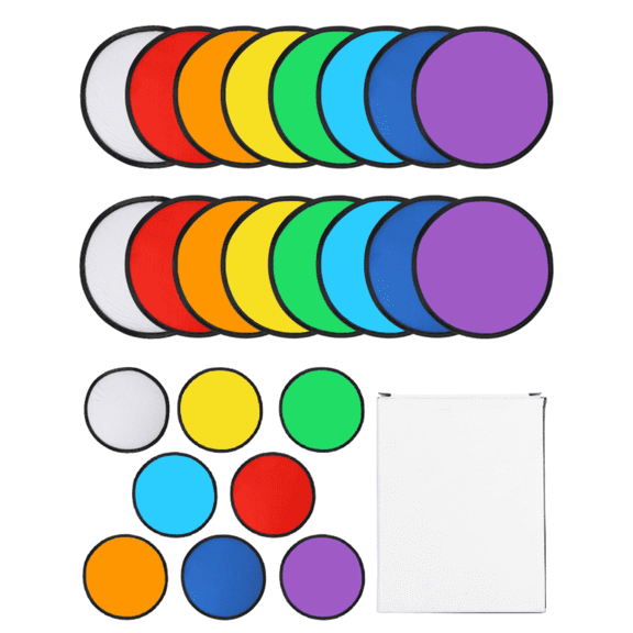 Foldable Flying Disc Fans Bulk with Bags 9.8 Inch DIY Sublimation Handheld Cooling Fan Beach Flying Disc for Summer Outdoor Games Activities Birthday Wedding Party Favors