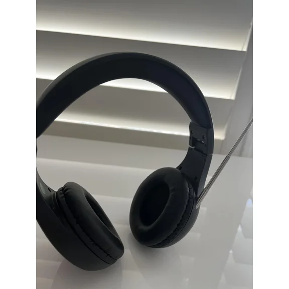 Foldable Fm Radio Reception Headphone Stereo Bass Sound Noise Reduction Headset