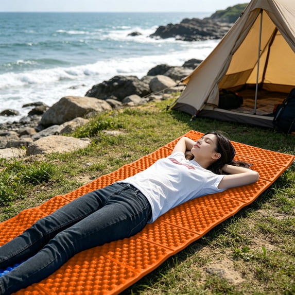 Foldable Foam Camping Mat, Lightweight Sleeping Pad for Hiking and Backpacking, Insulated Ground Mat for Outdoor Adventures, Non Slip Camping Sleeping Mat