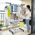 thumbnail image 1 of Foldable Folding Clothes Drying Rack Laundry Washing Hanging Garment Clothes Drying Rack Heavy Duty for Clothes Drying Rack Indoor Outdoor, 1 of 10