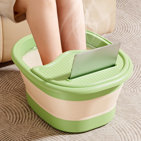 Foldable Foot Bath Bucket - With Handle & Lid, Portable Spa Bucket with Massage Acupoints, Ideal for Winter Foot Soaking & Home Relaxation