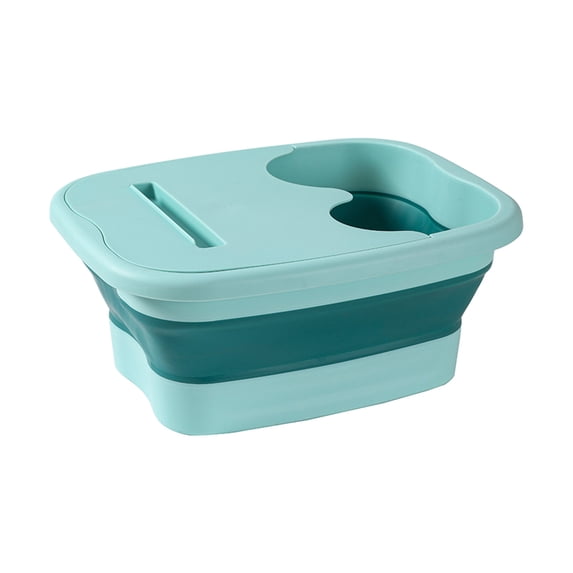 Foldable Foot Bath Bucket With Handle and Lid, Portable Massage Acupoints Spa Bucket for Home Use