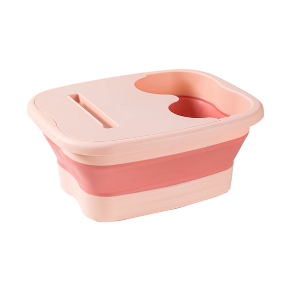 Foldable Foot Bath Bucket With Handle and Lid, Portable Massage Acupoints Spa Bucket for Home Use