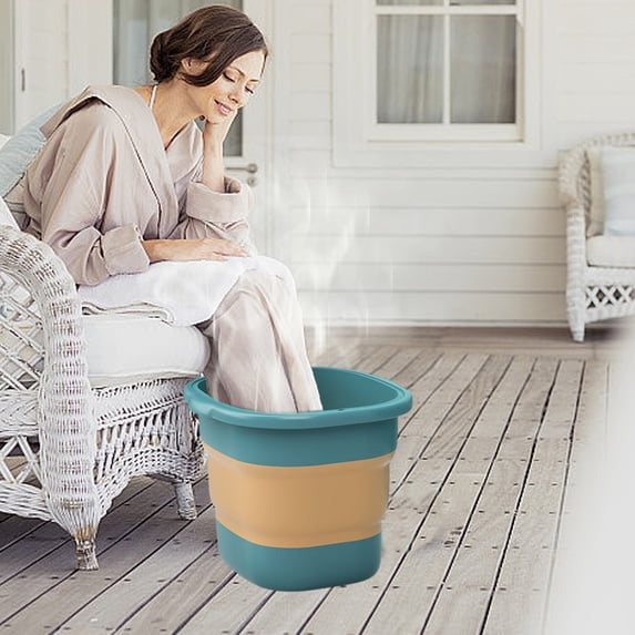 Foldable Foot Spa Bath Bucket | Large Portable Foot Soaking Tub for Home & Travel | Retractable Design Saves Space | Includes 1 Footbath