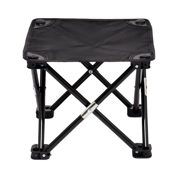 Foldable Footstool Seat Aluminum Alloy Wear Resistant under Desk Footstool Camp Stool Fishing Chairs for Traveling Walking Hiking Picnic Style B