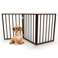 thumbnail image 1 of Foldable, Free-Standing Wooden Pet Gate by PETMAKER, 1 of 5