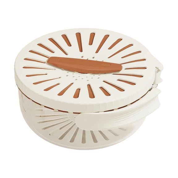 Foldable Fruit Storage Container - PP Material, Drainage Design - for Berries, Vegetables, and Snacks - Kitchen and Travel