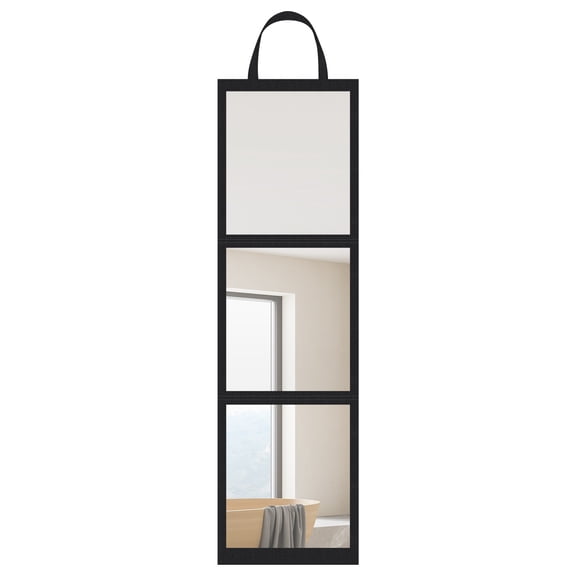 Foldable Full Length Mirror, 46.4 Inch Portable Break-Resistant Mirror with Oxford Frame, Hanging Door & Travel Mirror for Bedroom, Dorm