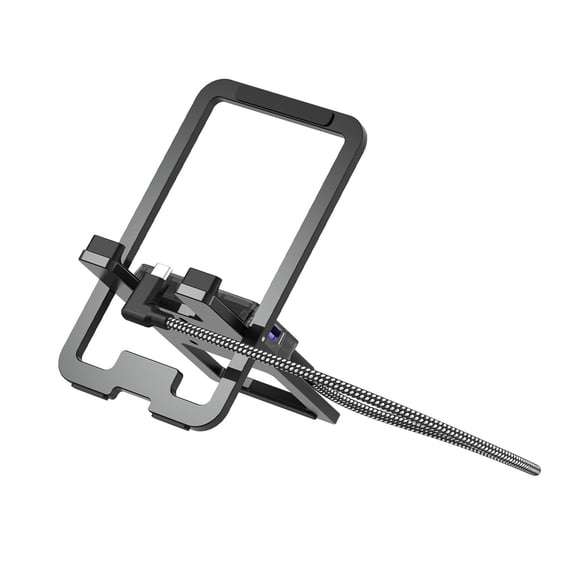 Foldable Gaming Stand Adjustable Angles Docking Station with Multiple Port for Various Handheld Consoles