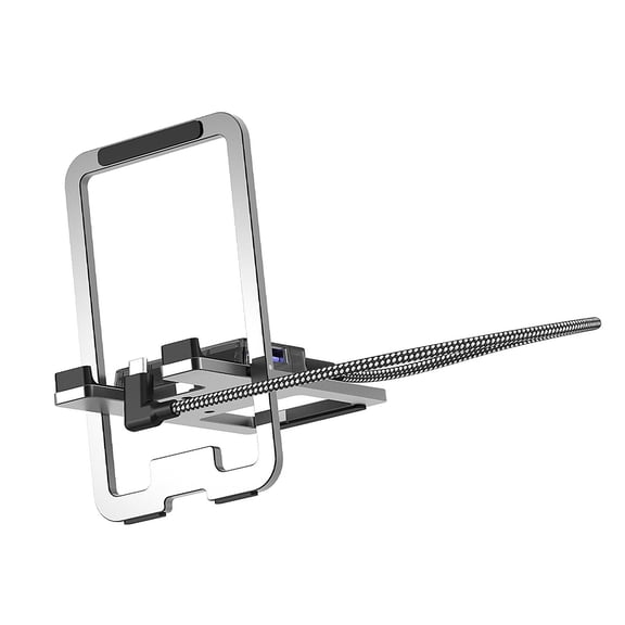 Foldable Gaming Stand Adjustable Angles Docking Station with Multiple Port for Various Handheld Consoles