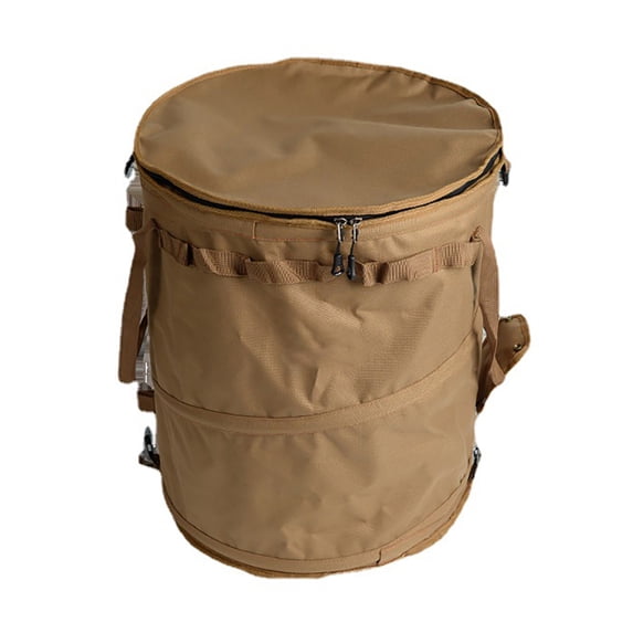 Foldable Garbage Container for Campsites Outdoor Picnics BBQ Camping Trash Can Foldable Garbage Bin with Zippered Lid