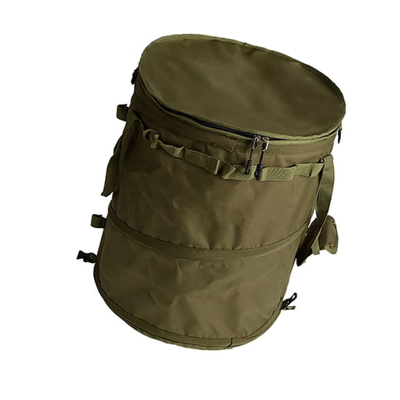 Foldable Garbage Container for Campsites Outdoor Picnics BBQ Camping Trash Can Foldable Garbage Bin with Zippered Lid