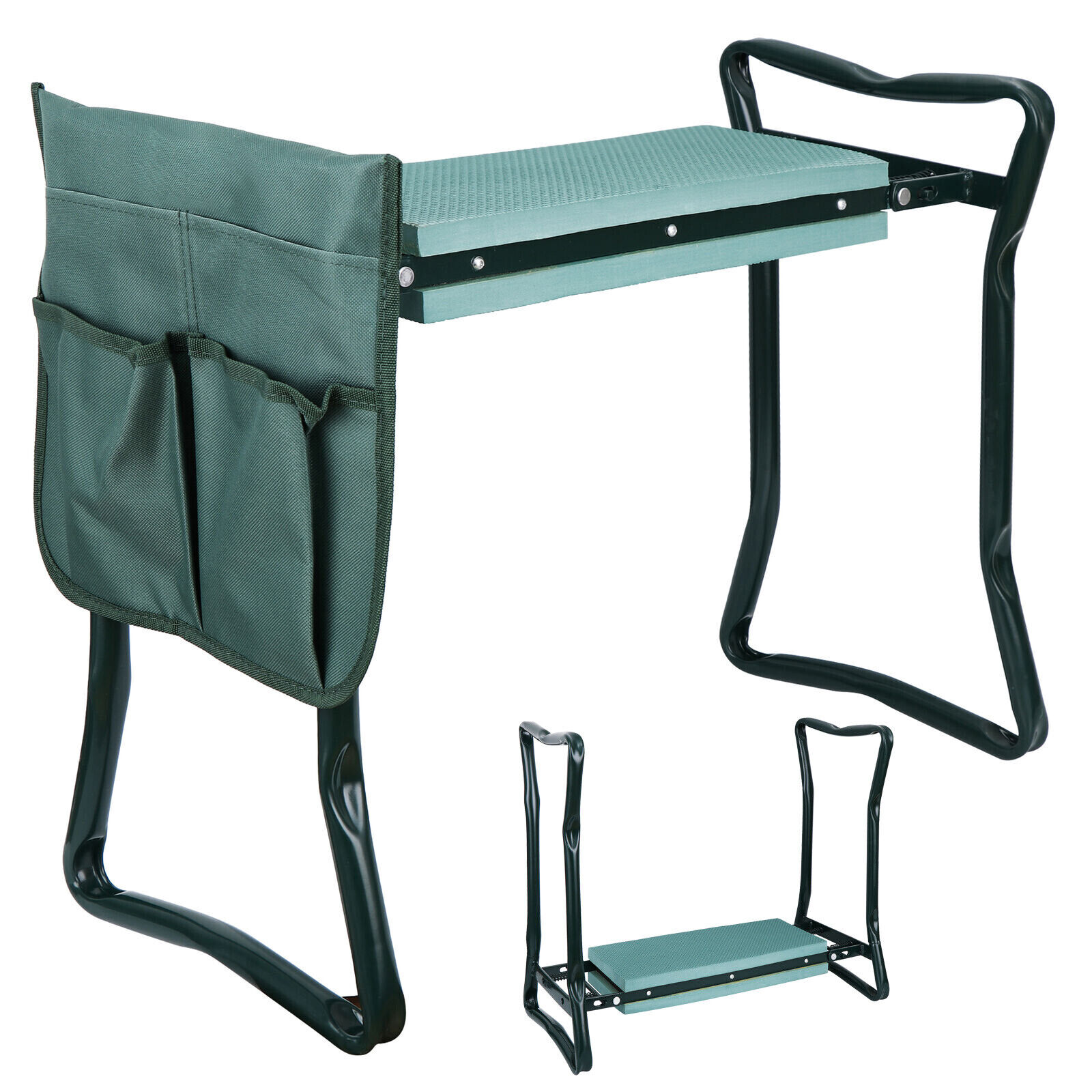 Foldable Garden Kneeler Kneeling Bench Stool Soft Cushion Seat Pad