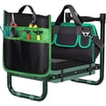 thumbnail image 1 of Foldable Garden Kneeler and Seat Bench with Cross-Body Tool Bag, Removable Tool Pouch, Heavy Duty Garden Stool with Soft Kneeling Pad, No Assembly,Ideal Gardening Gift for Mom Women Seniors, 1 of 9