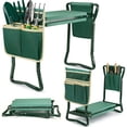 thumbnail image 1 of ReLuien Garden Kneeler and Seat, Heavy Duty Foldable Gardening Stool with Thick Soft Kneeling Pad and 2 Tool Pouches, Green, 1 of 7