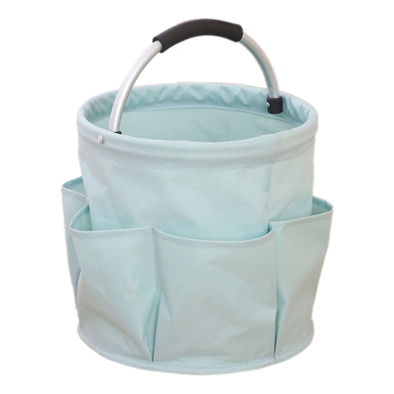 Foldable Garden Tool Bag with 6 Pockets - Heavy Duty Gardening Tote Organizer for Indoor/Outdoor Use - Waterproof Tool Storage for Pruners, Gloves & Supplies