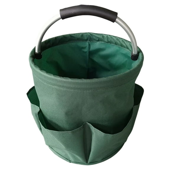 Foldable Garden Tool Bag with 6 Pockets - Heavy Duty Gardening Tote Organizer for Indoor/Outdoor Use - Waterproof Tool Storage for Pruners, Gloves & Supplies