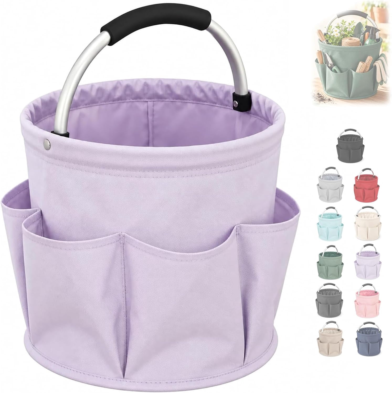 Foldable Gardening Storage Bags with Hard Bottom Garden Tool Tote Bag ...