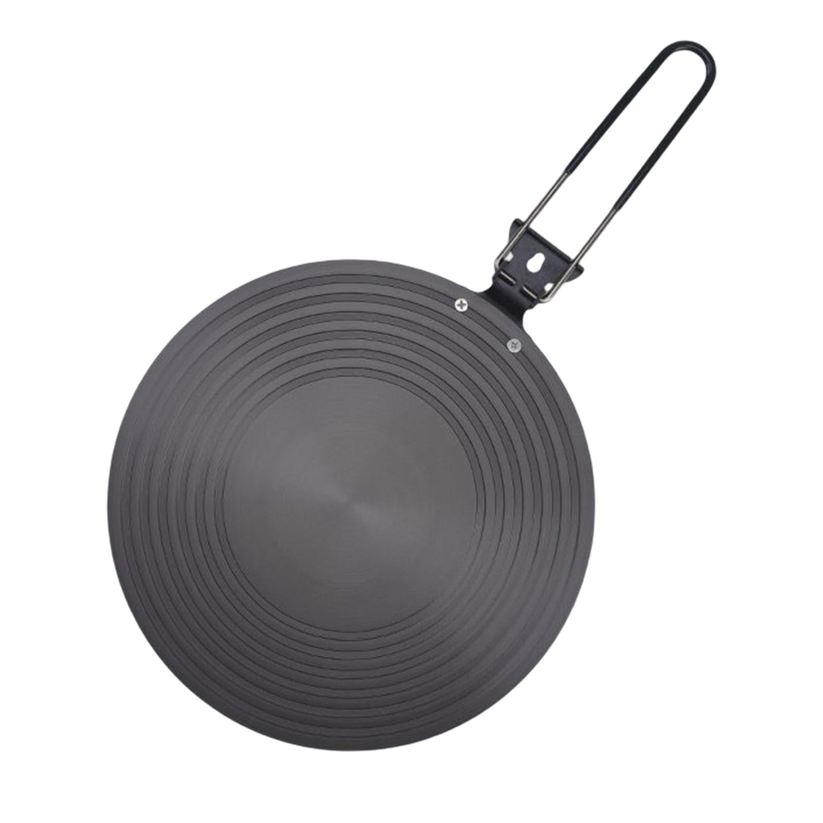 Foldable Gas Stovetop Heat Diffuser Plate, Double Sided Non Slip Defrosting Tray Induction Adapter Converter for Glass Cooktop Coffee 28cm