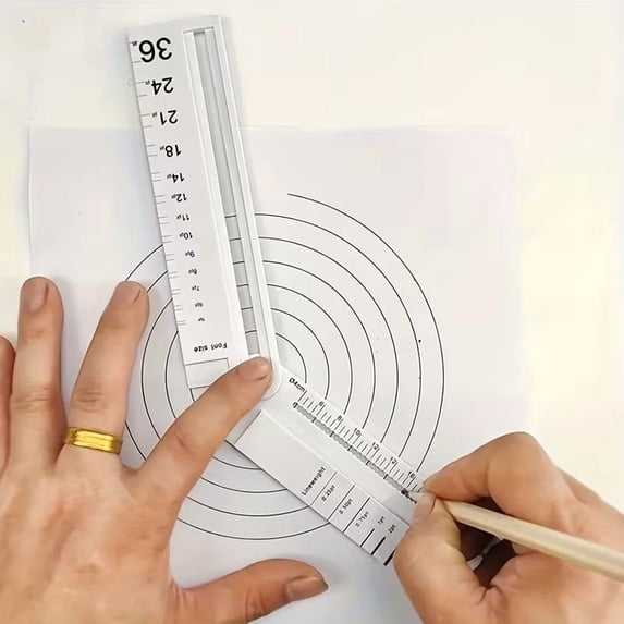 Foldable Geometric Ruler Multi-Function Drafting Tool for Math Art Projects
