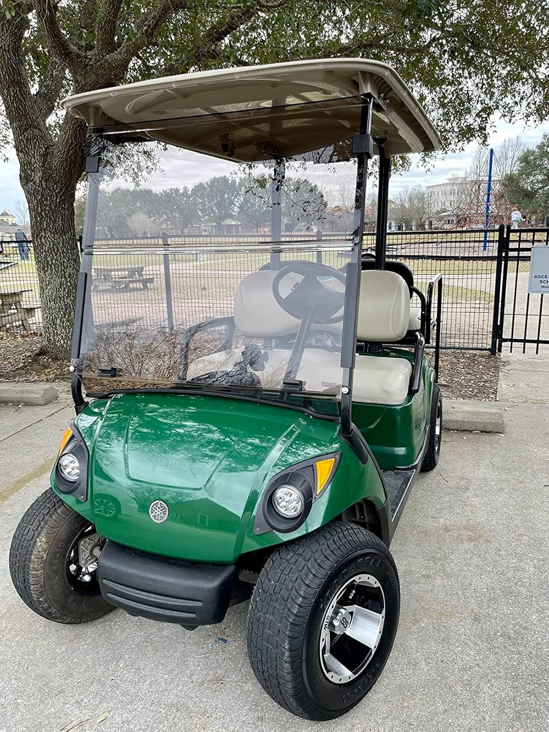 Foldable Golf Cart Windshield Tinted Compatible with Yamaha Drive 2