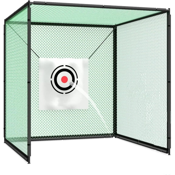 Foldable Golf Hitting Cage Golf Practice Network Portable Batting Cage Swing Trainer Indoor Outdoor