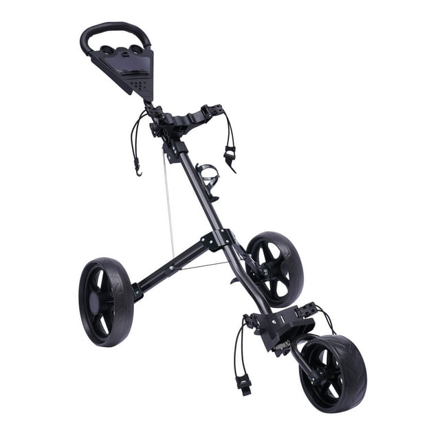 Foldable Golf Push Carts 3 Wheel Lightweight Portable Aluminum Alloy ...