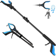 thumbnail image 1 of Foldable Grabber Reacher Tool with Bright Headlight, 32" Claw Grabbers with 90°Rotating Anti-Slip Jaw, Garbage Grabber Pickup Tools Heavy Duty (Blue), 1 of 8