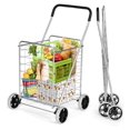 Using A Trolley Foldable Grocery Cart with Large Wheels, Heavy Duty Utility Trolley ...