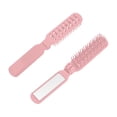 thumbnail image 1 of Foldable Hair Brush Travel Comb With Pocket Comb Thick Curly Hair Compact Hair Brush For Travel Car Folding Small Comb Portable Comb For Children And Ladies Long Hair - Pink, 1 of 2