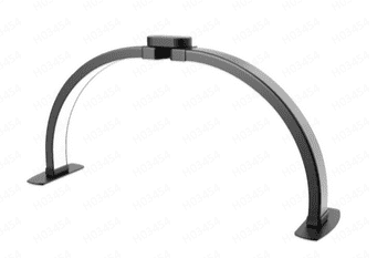 Foldable Half Moon Nail Desk Lamp, 23 Inch Lash Light Led Nail Tech Lamp for Desk, Half Moon Light with Phone Holder, Estheticians Table Lamp for Tattoo, Lash Eyelash Extension