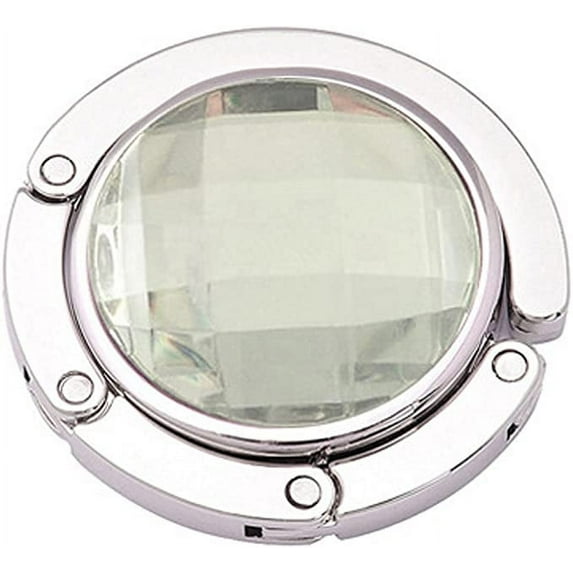 Foldable Handbag Purse Hanger Table Hook Round Rhinestone Holder