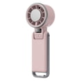 thumbnail image 1 of Foldable Handheld Portable Turbo Fan 4000mAh Battery Rechargeable Fan 5 Gear Wind W/ Ice Cooling & LED Display for Beach Vacation Cooking Office Travel Camping (Pink), 1 of 12