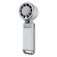 thumbnail image 1 of Foldable Handheld Portable Turbo Fan 4000mAh Battery Rechargeable Fan 5 Gear Wind W/ Ice Cooling & LED Display for Beach Vacation Cooking Office Travel Camping (White), 1 of 12