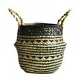 thumbnail image 1 of Foldable Handmade Wicker Grass Weaving Basket Flower Storage Basket w/ Handle, 1 of 9