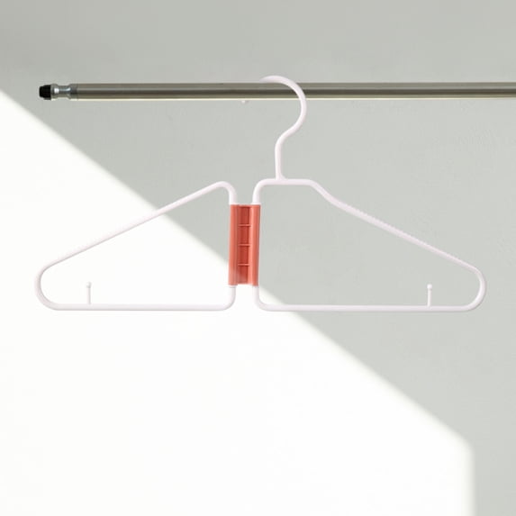 Foldable Hanger | Plastic Folding Storage Hanger for Clothes | Space Saving Design | No Crease Closet Organizer | Set of 3