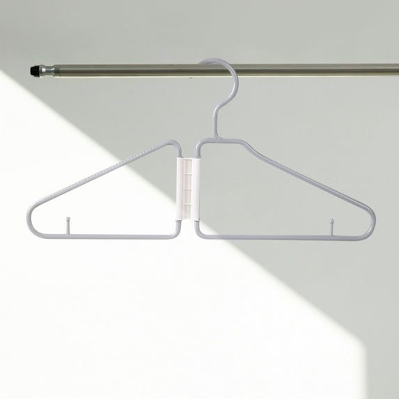 Foldable Hanger | Plastic Folding Storage Hanger for Clothes | Space Saving Design | No Crease Closet Organizer | Set of 3