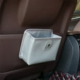 thumbnail image 1 of Foldable Hanging Car Trash Can Storage Bag, Leather Door Pocket Organizer for Small Items, Easy-Clean Space-Saving Car Garbage Bin, 1 of 6