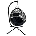 thumbnail image 1 of Foldable Hanging Egg Chair 350Lbs Cap, Rattan w/ Cushion, 1 of 15