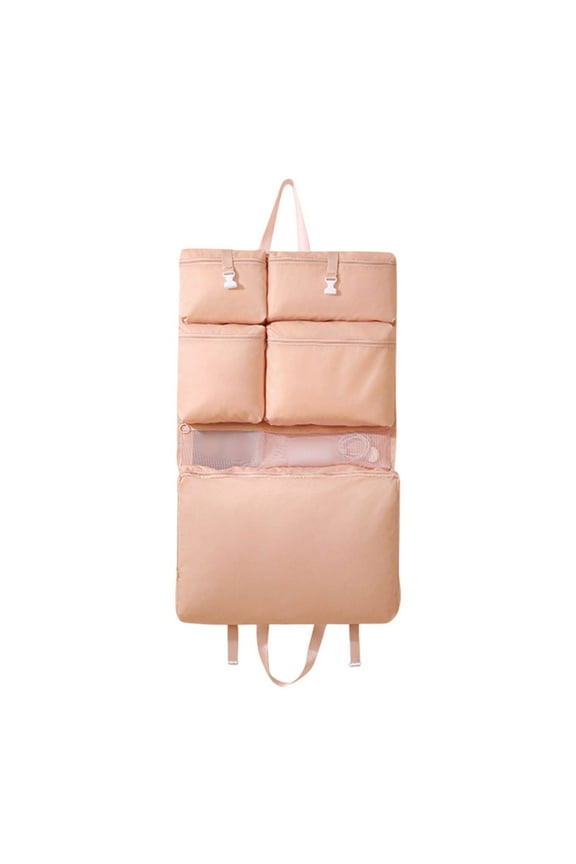 Foldable Hanging Garment Bag for Travel - Multi-Compartment Organizer for Clothes, Bras, Socks & Underwear, Space-Saving Storage Bag with Pockets for Suitcases