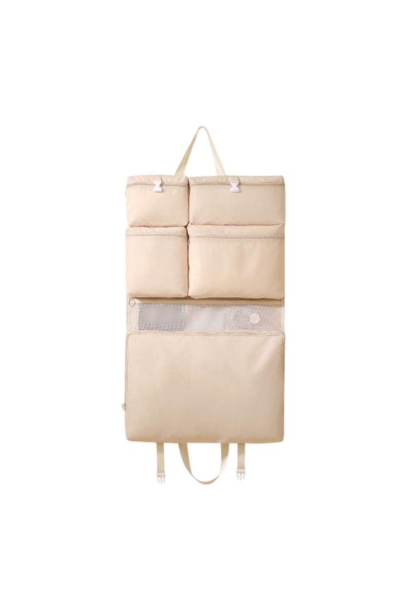 Foldable Hanging Garment Bag for Travel - Multi-Compartment Organizer for Clothes, Bras, Socks & Underwear, Space-Saving Storage Bag with Pockets for Suitcases