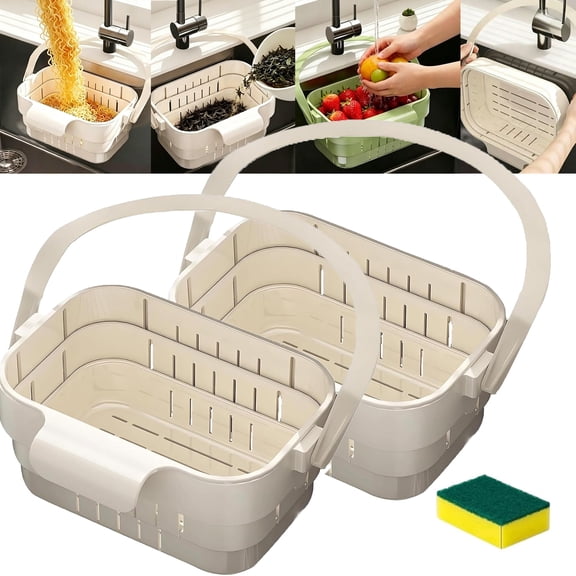 Foldable Hanging Kitchen Sink Drain Basket – No-Drill Strainer with Removable Anti-Clog Filter, Food Catcher for Leftovers, Easy Daily Use