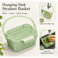 thumbnail image 1 of Foldable Hanging Sink Drain Basket,Foldable Hanging Fruit Vegetable Washing Colander, No-Drill Removable Sink Filter Basket For Food Scraps, Produce Rinsing, Leftover Draining And Daily Cleanup, 1 of 6